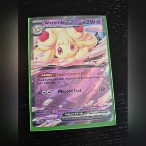 Pokemon Alcremie EX Pink Yellow Holo Card
